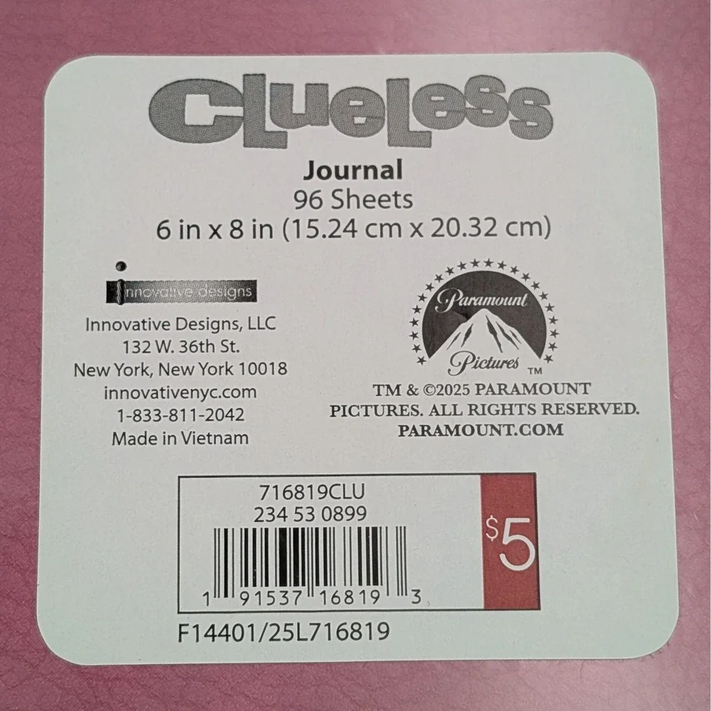 Clueless 30th Anniversary Journal Set 2pk Ugh As If Totally Clueless 96 Sheets